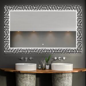 Artforma Miroir Décoratif Rétroéclairé Pour La Salle De Bains - Triangless 50x50 - Publicité