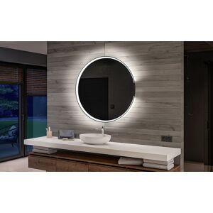 Artforma Rond miroir LED éclairé par batterie L123 50x50 - Publicité