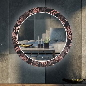 Artforma Miroir Décoratif Rond Avec Rétroéclairage LED Pour Le Salon - Jungle 50x50 - Publicité