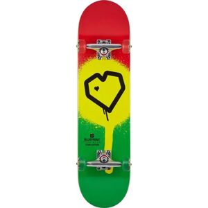 Blueprint Spray Heart V2 Skateboard Complet (Rasta)