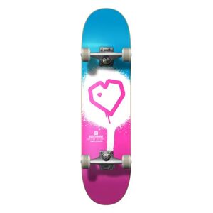 Blueprint Spray Heart V2 Skateboard Complet (Rose/Blanc/Bleu)