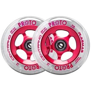 Proto X Centrano Plasmas Roues Trottinette 2-Pack (110mm - Clear On Red)