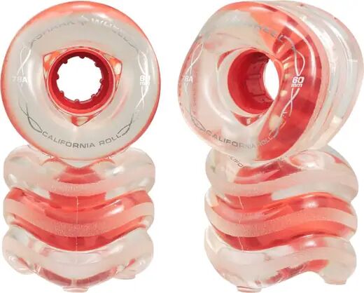 Shark Wheel Roues Longboard Shark California Roll (60mm - Clear With Red Hub)