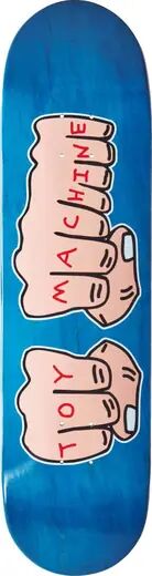 Toy Machine Skateboard Deck Toy Machine Fists (Bleu)