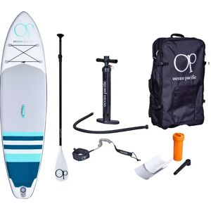 Ocean Pacific Malibu All Round 10'6 Paddle Gonflable (Blanc/Gris/Bleu-vert)
