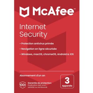 Mcafee Internet Security 2024 3 Appareils 1 An