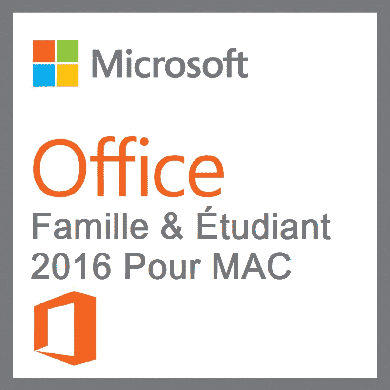 Microsoft Pack Office Famille Et Étudiant 2016 Pour Mac