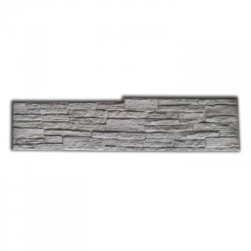 Plaque béton imitation pierre du Var DÉPART (Couleurs : Gris Anthracite RAL7016, Hauteur Portail : 2,00m, Largeur Portail : 4,00m)