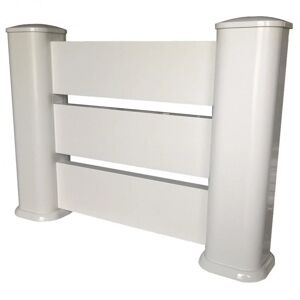 Kit DEPART clôture pare-vue en PVC (Systeme de pose : Avec tube a sceller, Hauteur Clôture : 1,10m soit 9 lames)