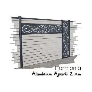 OCEWOOD Décor Aluminium Harmonia (Couleurs : Blanc RAL9016, Décor Aluminium Océwood : Lame VERTICALE : 1800 x 30 x 440mm)