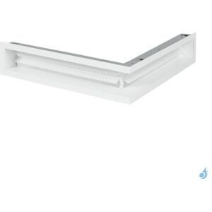 Grille d'angle coffrage a lamelles KEMP Soho Raccourcie Blanc ou Noir 500 x 500 mm