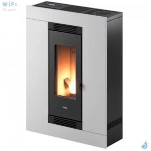 Poele a granules canalisable CADEL Luce Plus 9 Puissance 8.5kW WiFi Sortie Fumee Superieure