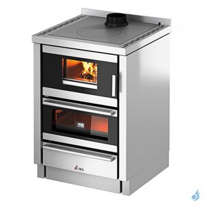 Cuisiniere a bois CADEL Kook 60 avec Ventilation et Éclairage Puissance 6.2kW Sortie Fumee Posterieure ou Superieure