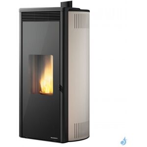 Poele a granules canalisable Palazzetti Ecofire Isabel 9 US Pro 2 Puissance 9kW Sortie Fumee Superieure