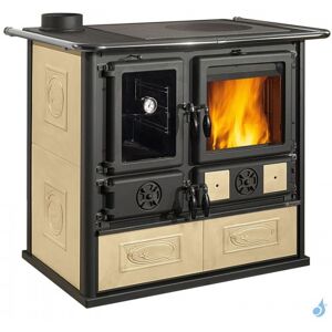 La Nordica Extraflame Cuisiniere a bois La Nordica Rosa Sinistra Reverse Puissance 8.2kW Sortie Fumee Superieure Gauche