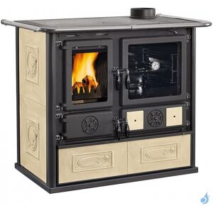 La Nordica Extraflame Cuisiniere a bois La Nordica Rosa 5.0 Ceramica Puissance 8.8kW Sortie Fumee Superieure Droite