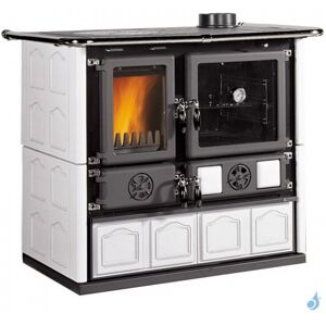 La Nordica Extraflame Cuisiniere a bois La Nordica Rosa 5.0 Maiolica Puissance 8.8kW Sortie Fumee Superieure Droite