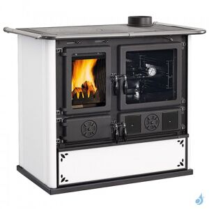 La Nordica Extraflame Cuisiniere a bois La Nordica Rosa 5.0 Steel Puissance 8.8kW Sortie Fumee Superieure Droite