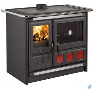 La Nordica Extraflame Cuisiniere a bois La Nordica Rosa XXL Noir Antracite Puissance 8.5kW Sortie Fumee Superieure