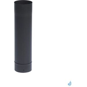 Tuyau rigide TEN ÉMAIL 0.6mm Noir Mat Ø125 ou Ø150 mm Longueur 0.66 ml