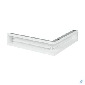 Grille d'angle coffrage a lamelles KEMP Soho Raccourcie Blanc ou Noir 500 x 500 mm