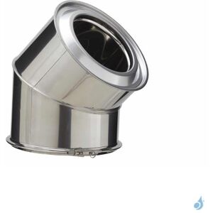 Coude 45°  Inox-Inox Poujoulat Ø230 conduit rigide isole