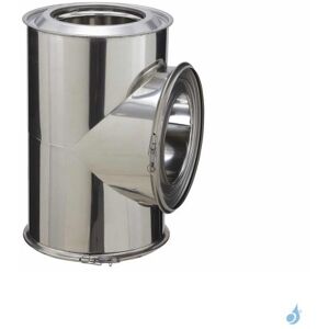 Te 90° Inox-Inox Poujoulat Ø150 conduit rigide isole