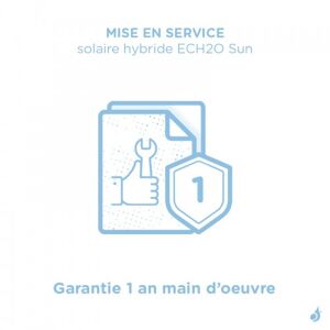 Mise en service combinee solaire hybride Daikin France ECH2O Sun - Garantie 1 an main d?oeuvre