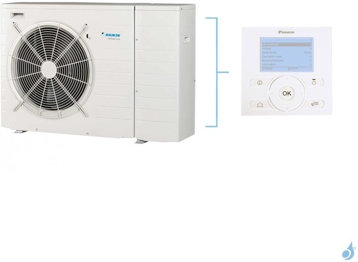 Daikin Pompe à chaleur Monobloc DAIKIN Altherma M Chaud seul basse température gaz R-410 taille 5 EDLQ05CV3 + EKRUCBL1 4kW A++