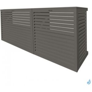 Condizionati Cache climatisation modele double lateral en Alu RAL 7022 Gris terre d'ombre