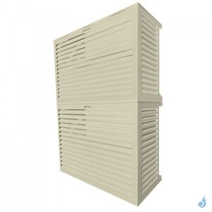 Condizionati Cache climatisation modele double en Alu RAL 9001 Blanc Creme