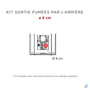 EDILKAMIN Kit sortie fumées par l'arrière Ø 8 cm pour poêle à granulés Edilkamin Evia2 Up