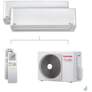 Climatisation bi-split Toshiba Super Daiseikai 9 - 5.2kW taille 10 + 10 - RAS-M10/10PKVPG-E + RAS-2M18U2AVG-E