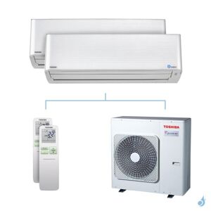 Climatisation bi-split Toshiba Super Daiseikai 9 - 7.5kW taille 13 + 13 - RAS-M13/13PKVPG-E + RAS-3M26U2AVG-E