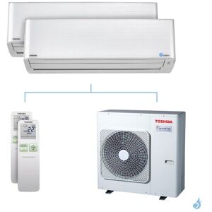 Climatisation bi-split Toshiba Super Daiseikai 9 - 8kW taille 10 + 10 - RAS-M10/10PKVPG-E + RAS-4M27U2AVG-E