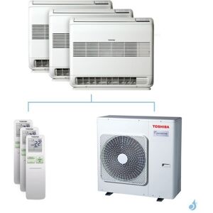 Climatisation tri-split Toshiba Console double-flux J2 - 7.5kW taille 10 + 10 + 10 - RAS-B10/10/10J2FVG-E + RAS-3M26U2AVG-E