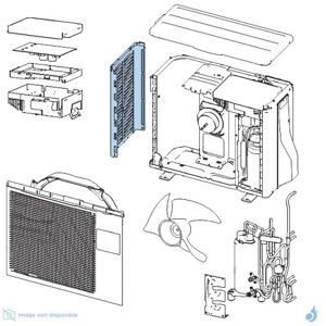 Facade Gauche pour unite exterieure Atlantic Fujitsu AOYR07/09LCC Ref. 891601