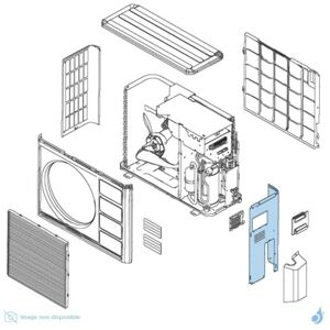 Facade Laterale Droite pour unite exterieure Atlantic Fujitsu Ref. 891026