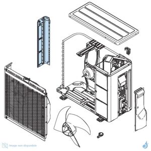 Facade Gauche pour unite exterieure Atlantic Fujitsu AOYG09/12LLC Ref. 898865