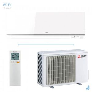 Mitsubishi Electric Climatiseur Mono Split MITSUBISHI MSZ-EF25VGKW + MUZ-EF25VG 2.5kW MSZ-EF Blanc Mural Design WiFi PAC inverter silencieuse