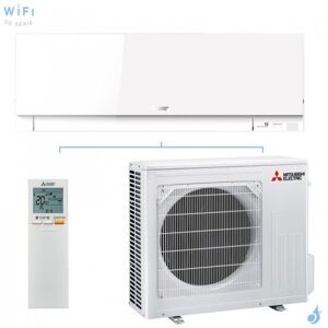 Mitsubishi Electric Climatiseur Mono Split MITSUBISHI MSZ-EF50VGKW + MUZ-EF50VG 5.0kW MSZ-EF Blanc Mural Design WiFi PAC inverter silencieuse