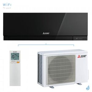 Mitsubishi Electric Climatiseur Mono Split MITSUBISHI MSZ-EF25VGKB + MUZ-EF25VG 2.5kW MSZ-EF Noir Mural Design WiFi PAC inverter silencieuse