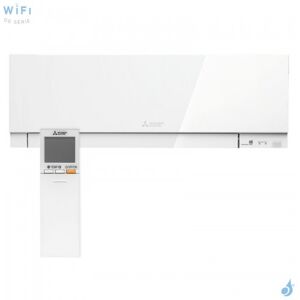 Mitsubishi Electric Climatiseur mural MITSUBISHI Serie Design MSZ-EF25VGKW 2.5kW Blanc Brillant WiFi Mural Multi Split Inverter Reversible