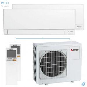 Mitsubishi Electric Climatiseur bi Split Mitsubishi MSZ-AY MXZ-3F68VF4 6.8kW tailles 35 + 35 MSZ-AY35VGK + MSZ-AY35VGK WiFi Mural Inverter