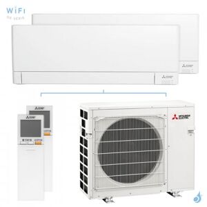 Mitsubishi Electric Climatiseur bi split Mitsubishi MSZ-AY MXZ-5F102VF2 10.2kW tailles 50 + 50 MSZ-AY50VGK + MSZ-AY50VGK WiFi Mural Inverter