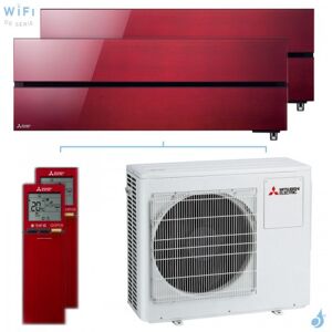 Mitsubishi Electric Climatiseur bi split Mitsubishi MSZ-LN Rouge MXZ-3F68VF4 6.8kW tailles 25 + 50 MSZ-LN25VG2R + MSZ-LN50VG2R Design de Luxe WiFi