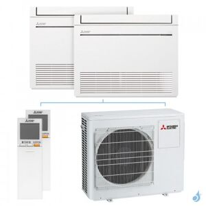 Mitsubishi Electric Climatiseur bi split Mitsubishi Console MXZ-4F72VF4 7.2kW tailles 35 + 35 MFZ-KT35VG + MFZ-KT35VG Console Design Inverter