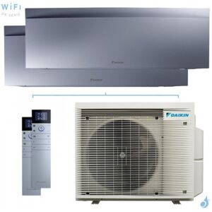 Climatisation bi-split DAIKIN Emura 3 5MXM90A9 FTXJ-AS 9kW tailles 4.2 + 4.2 Argent FTXJ42AS + FTXJ42AS