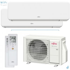 Climatisation bi split FUJITSU Mural KGTF AOYG14KBTA2 4kW tailles 20 + 20 Takao M3 WiFi de serie ASYG07KGTF + ASYG07KGTF