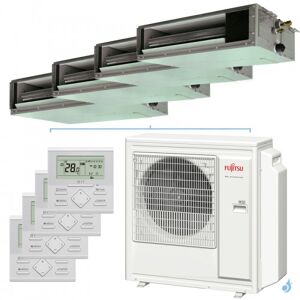 Quadri split FUJITSU KSLAP AOYG30KBTA4 8kW tailles 20 + 20 + 20 + 50 Gainable ARXG07KSLAP (x3) + ARXG18KSLAP